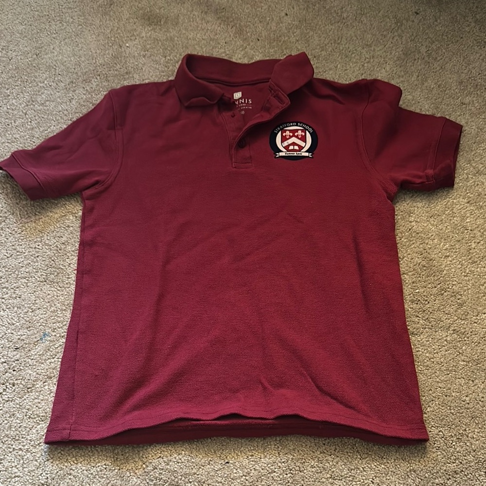 Red Polo Shirt with Embroidered Logo